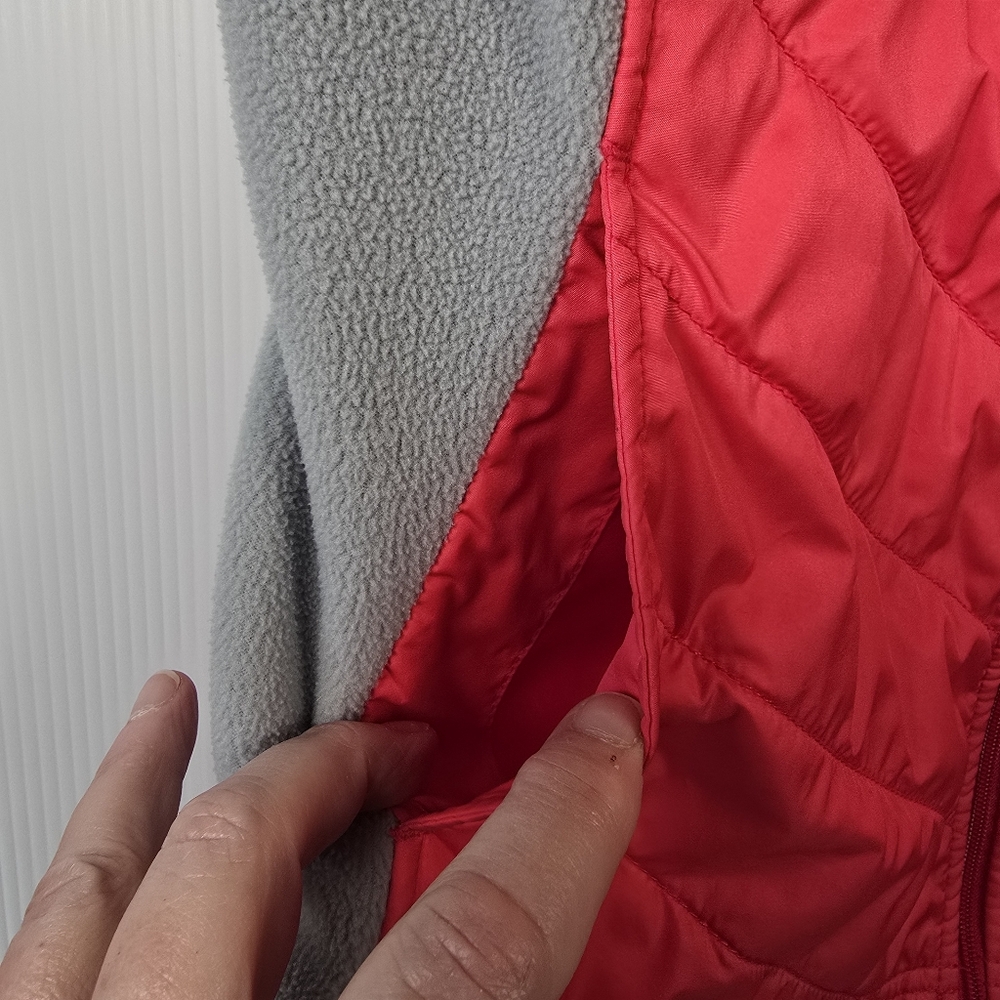 Columbia Women’s Coral and Gray Mix It Full Zip Quilted Vest Size Small - Picture 8 of 12
